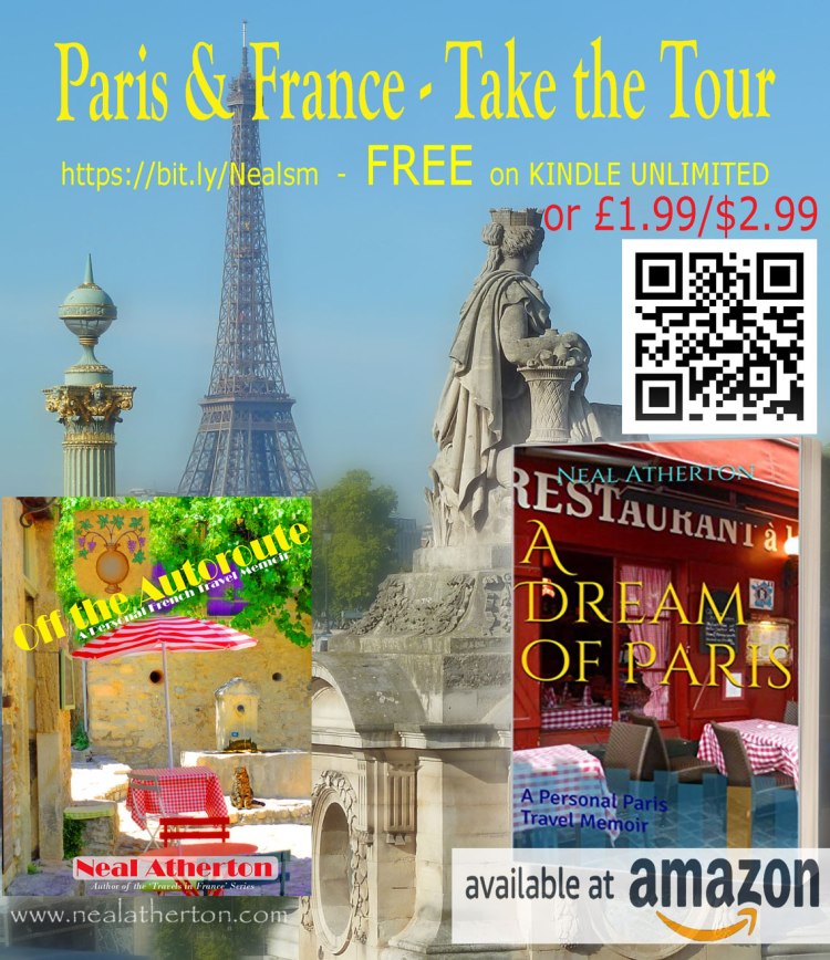 Alt=" French travel guide book A Dream of Paris and Off the Autoroute non-fiction on Kindle Unlimited"
